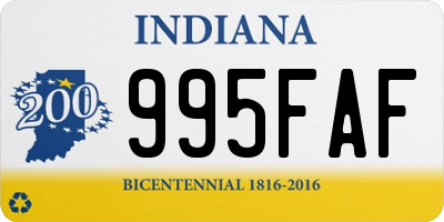 IN license plate 995FAF