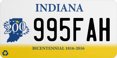 IN license plate 995FAH