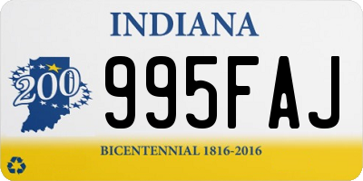 IN license plate 995FAJ