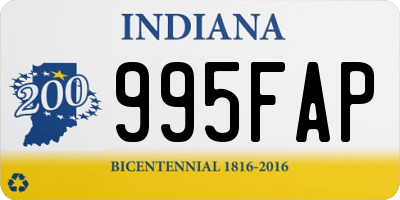 IN license plate 995FAP