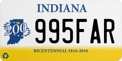 IN license plate 995FAR