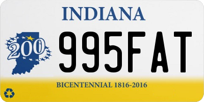 IN license plate 995FAT