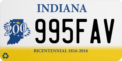 IN license plate 995FAV