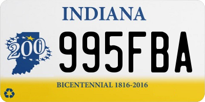 IN license plate 995FBA