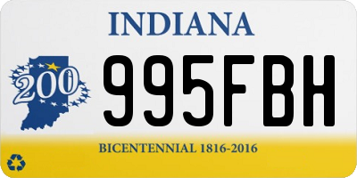 IN license plate 995FBH