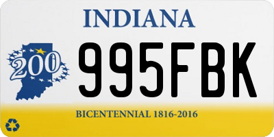 IN license plate 995FBK