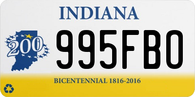 IN license plate 995FBO