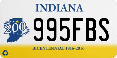 IN license plate 995FBS