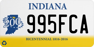 IN license plate 995FCA