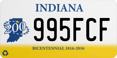 IN license plate 995FCF