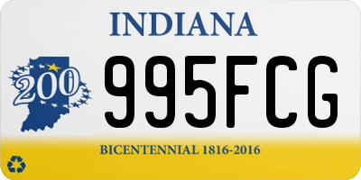 IN license plate 995FCG