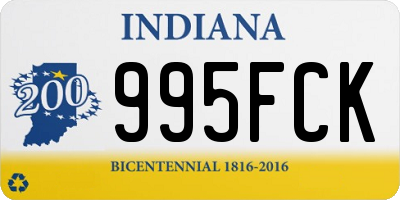 IN license plate 995FCK