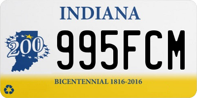 IN license plate 995FCM