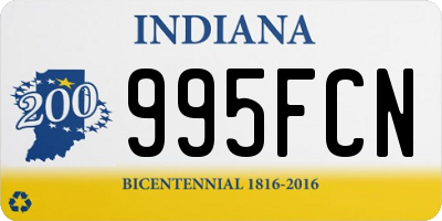 IN license plate 995FCN