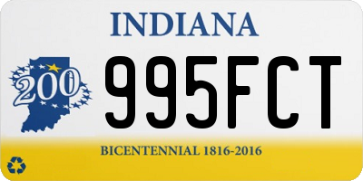 IN license plate 995FCT