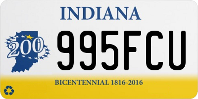 IN license plate 995FCU