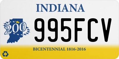 IN license plate 995FCV