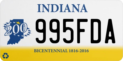 IN license plate 995FDA
