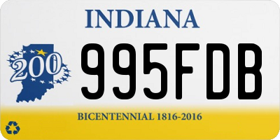 IN license plate 995FDB