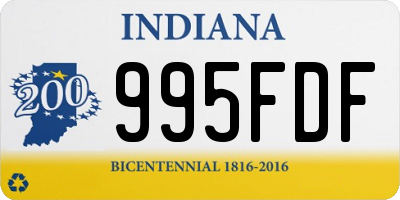 IN license plate 995FDF