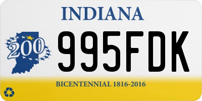 IN license plate 995FDK