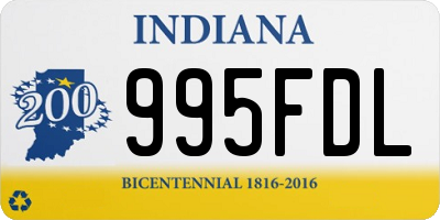 IN license plate 995FDL