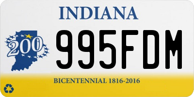 IN license plate 995FDM