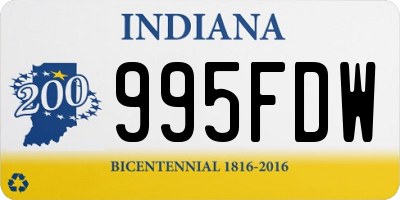 IN license plate 995FDW