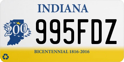 IN license plate 995FDZ