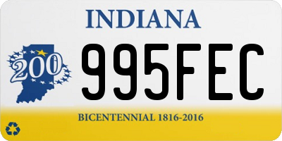 IN license plate 995FEC