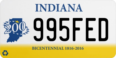 IN license plate 995FED