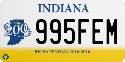 IN license plate 995FEM