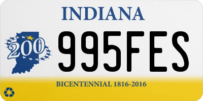 IN license plate 995FES