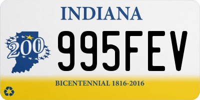 IN license plate 995FEV