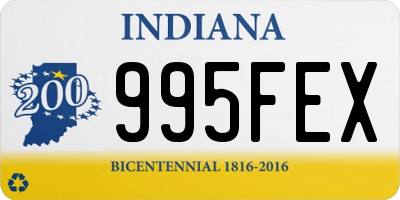 IN license plate 995FEX