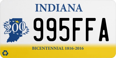 IN license plate 995FFA