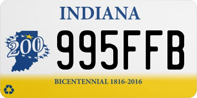 IN license plate 995FFB