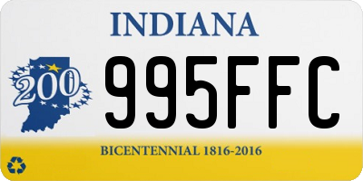 IN license plate 995FFC