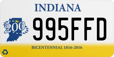 IN license plate 995FFD