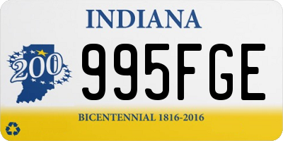 IN license plate 995FGE