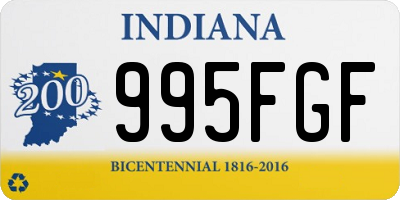 IN license plate 995FGF