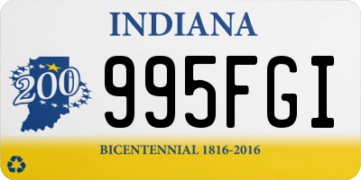 IN license plate 995FGI