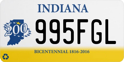 IN license plate 995FGL