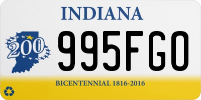 IN license plate 995FGO