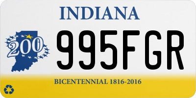 IN license plate 995FGR