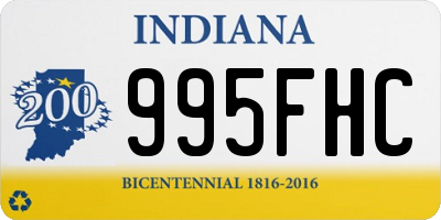 IN license plate 995FHC