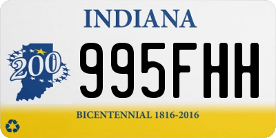 IN license plate 995FHH