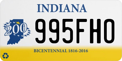 IN license plate 995FHO