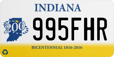 IN license plate 995FHR