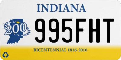 IN license plate 995FHT